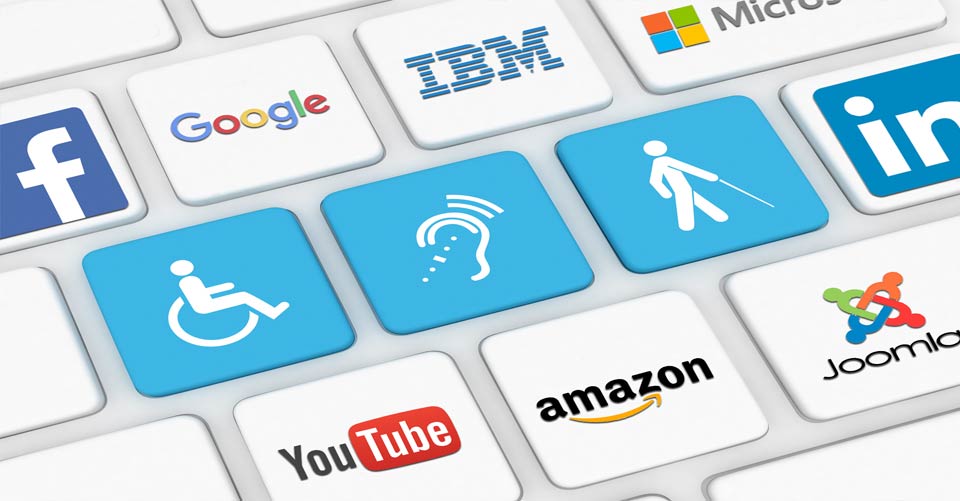 Accessibilità digitale sta a cuore anche ai grandi player di intternet: Google, Amazon; Joomla!, IBM etc.