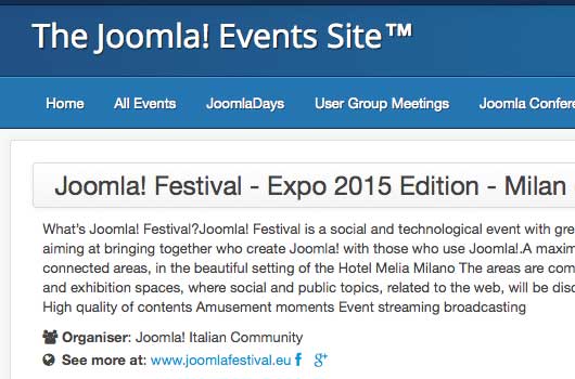 Joomla! Festival su Joomla.org